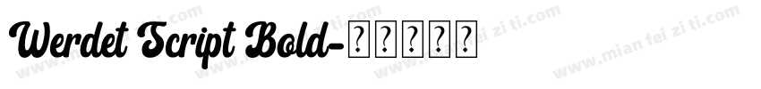 Werdet Script Bold字体转换